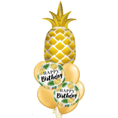 Happy Birthday Pineapple Balloon Bouquet